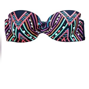 Victoria's Secret Tribal Beaded Bandeau Bikini Top 32C